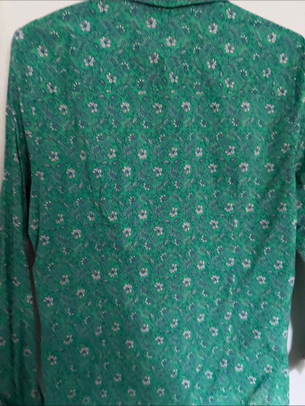 J. Crew women’s Blouse Green Floral Print Button-Down Shirt - Picture 5 of 5